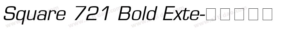 Square 721 Bold Exte字体转换